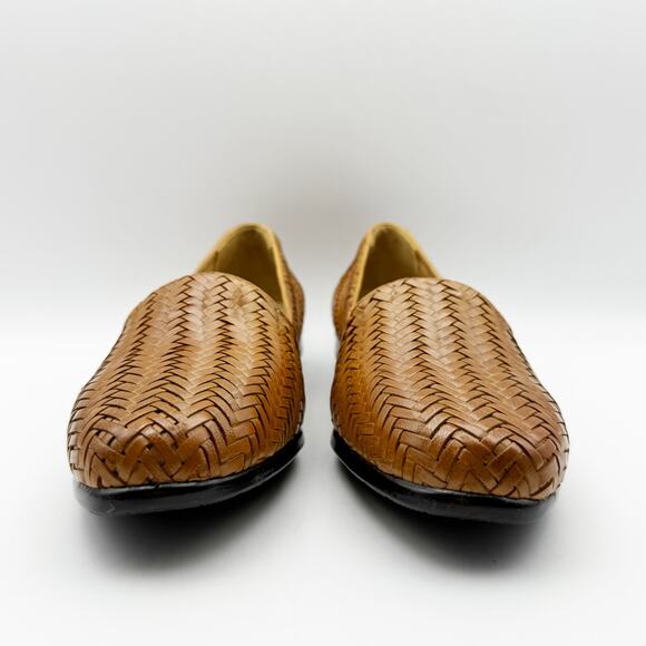 Trotters Womens Liz III Loafers US 8 WW Brown Woven Leather Slip-On NIB - Picture 11 of 13